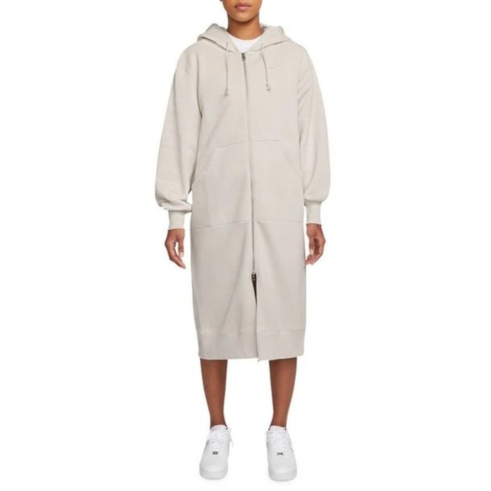 Nike Hoodie Dress Sportswear Phoenix Fleece Medium Light Bone Full Zip Up
